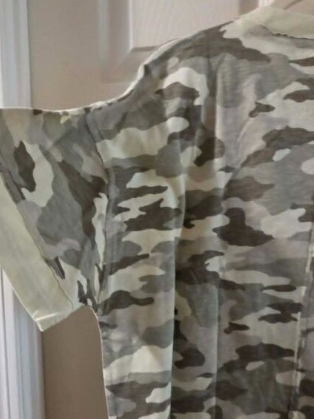 Aerie Oversized Crew Neck  Camo Tee - Green, Cream, Tan - Picture 4 of 5